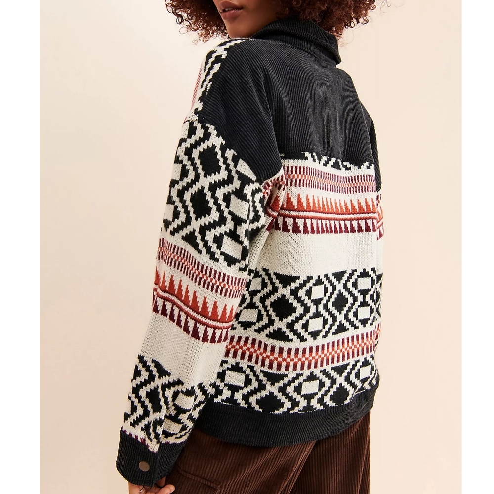 FATE Anthropologie Geometric Knit Jacket - Picture 4 of 9